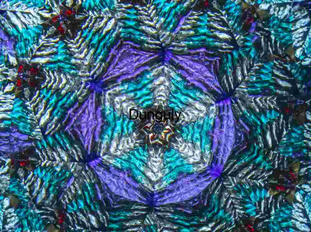 Abstract Cyan & Purple Kaleidoscope Star Pattern | Art