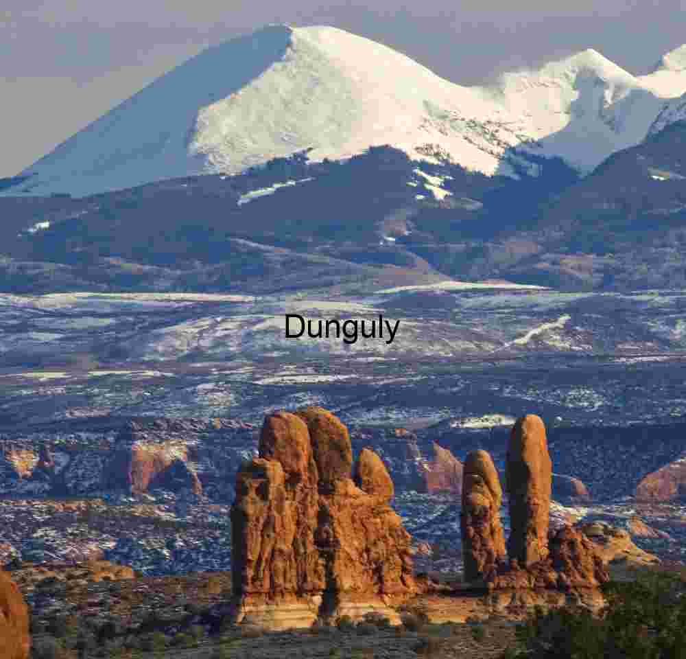 Snow-Capped La Sal Mountains & Red Rock Spires, Utah