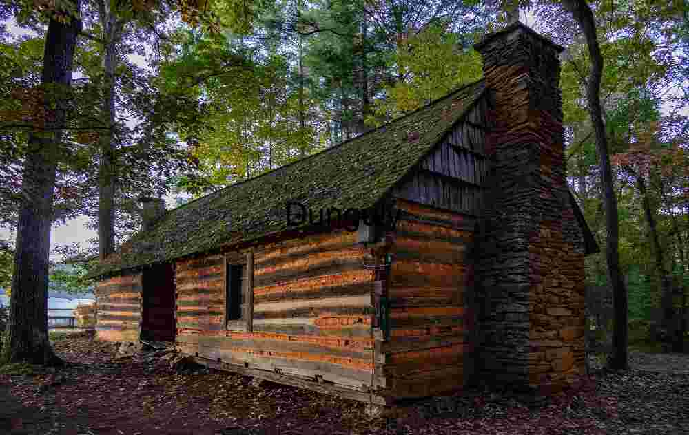 Log Cabin, side view; John C. Campbell Folk School