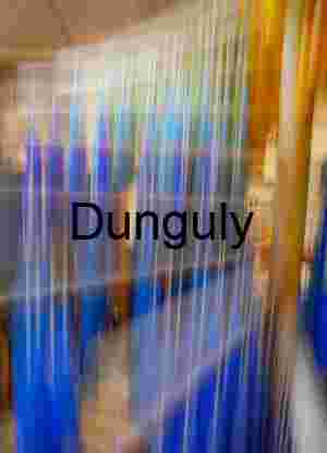 Motion Blur Candles Art Print | Abstract Blue & Gold Vertical