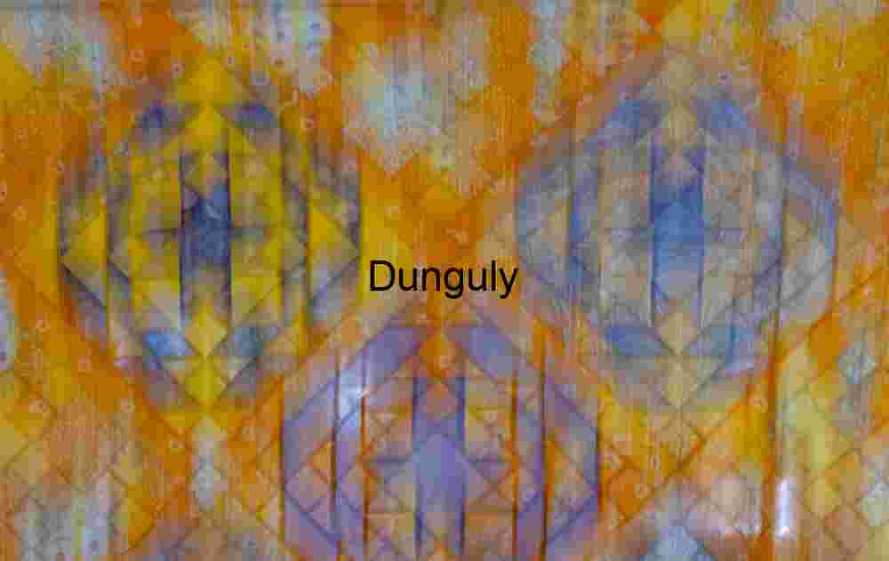 Motion Blur Quilt Abstract - Vibrant Orange and Blue Art