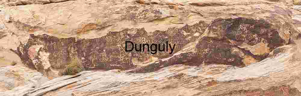 Ancient Petroglyph Panel in Desert Rock Cliff Art