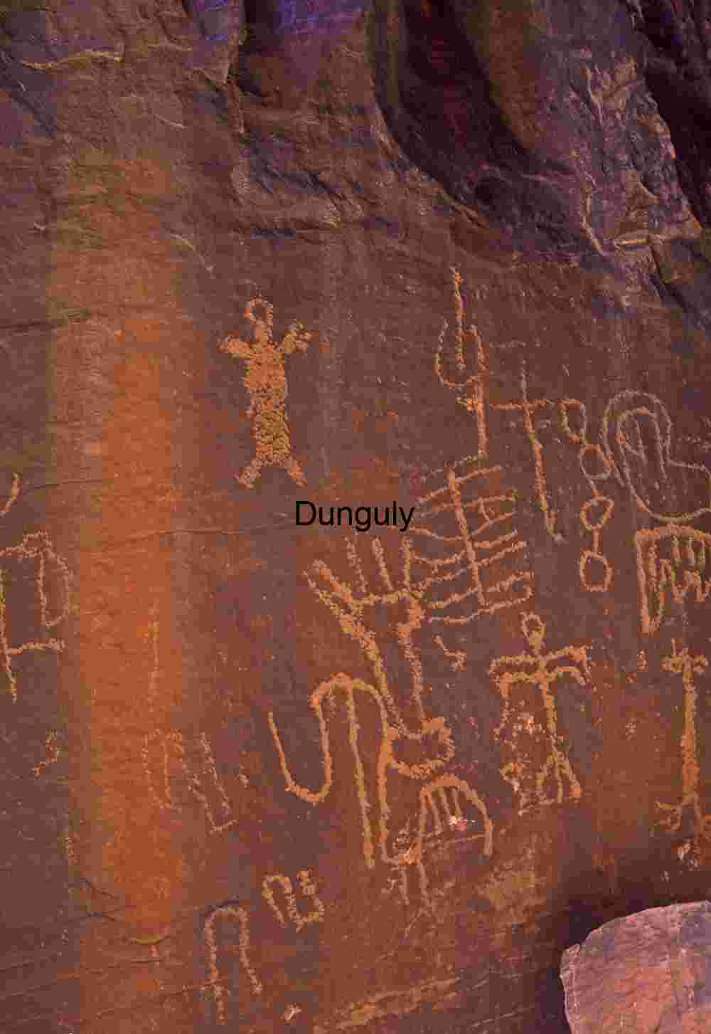 Ancient Petroglyphs, Seven Keys Canyon, Desert Rock