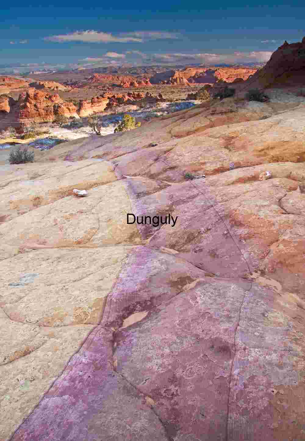 Purple Geologic Stripe, Coyote Buttes South Desert Landscape