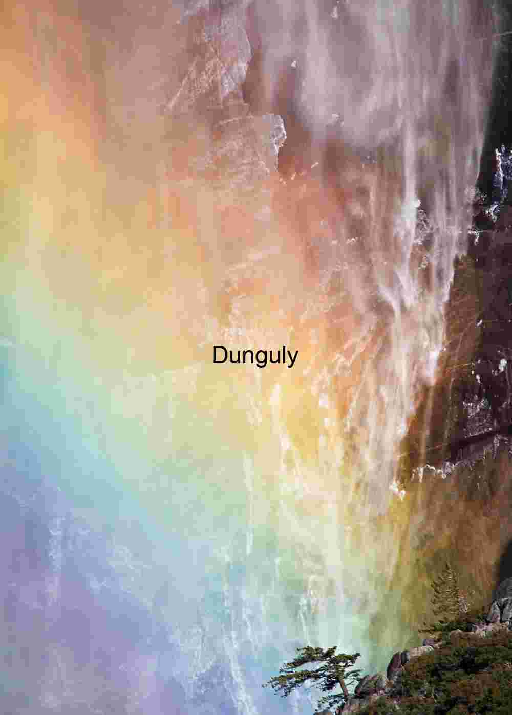 Rainbow Mist Silhouette at Yosemite Falls: Abstract Color