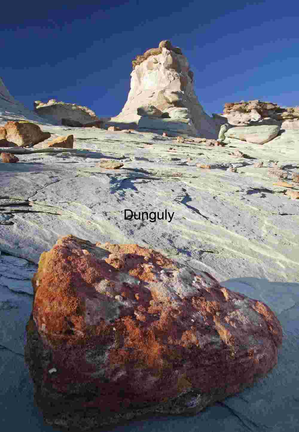 Red rock, white hoodoo; Upper White Rocks