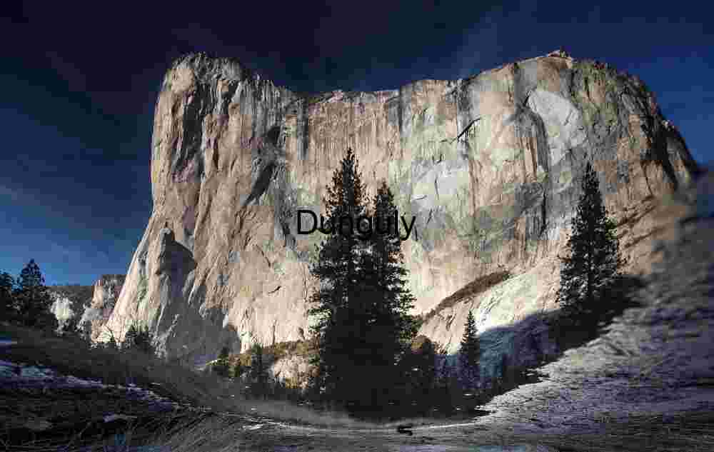 El Capitan Monolith from Below, Yosemite Valley Drama