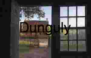 Russell Home framed through doorway of Louisa Marie Russell Home