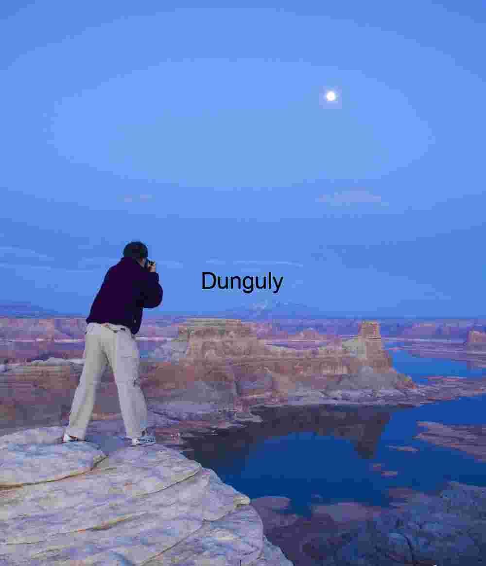 Self-portrait, Lake Powell moonrise