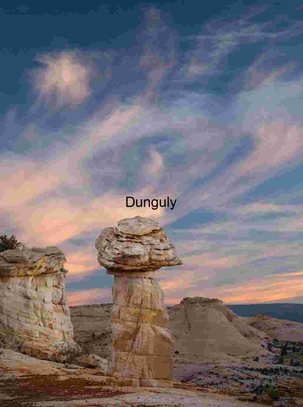 Sheffield Road hoodoo with polarized sky