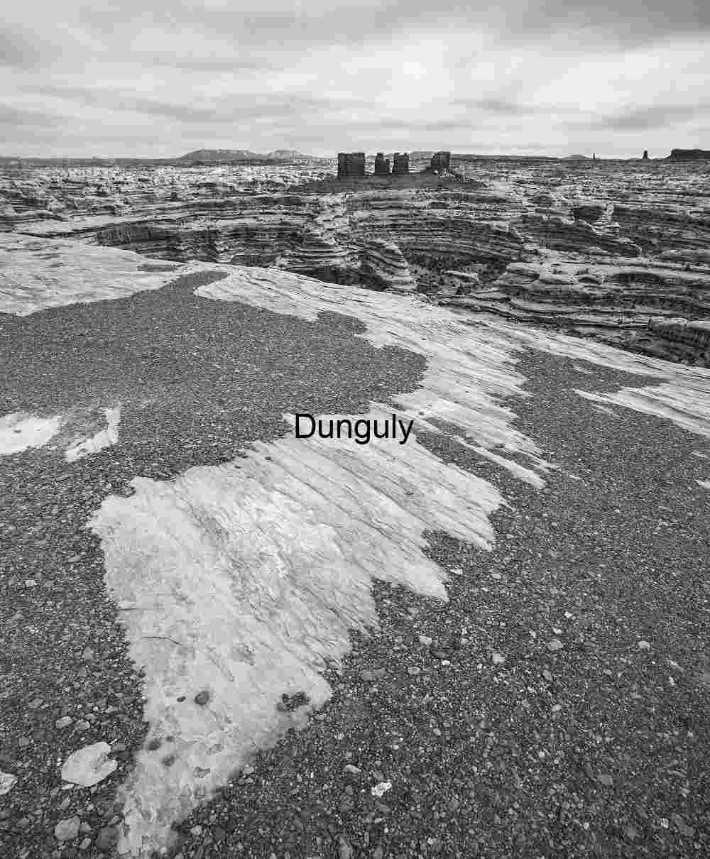 Canyonlands Maze Overlook, Chocolate Bars, B&W