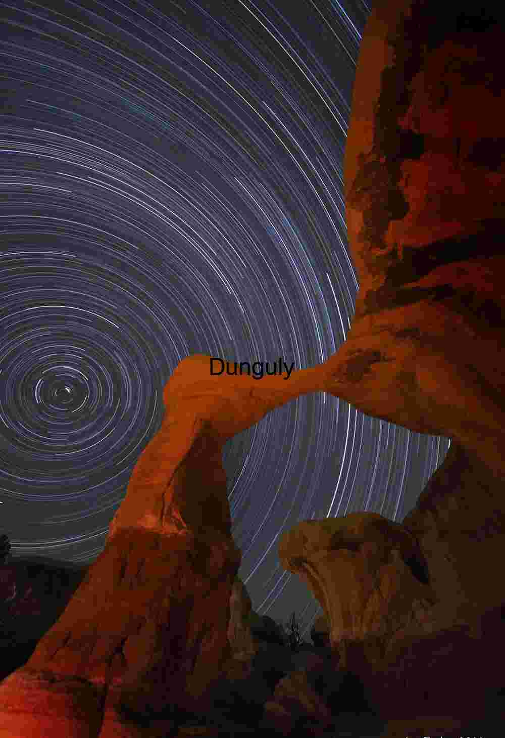 Starcircles over Metate Arch, Devil's Gar