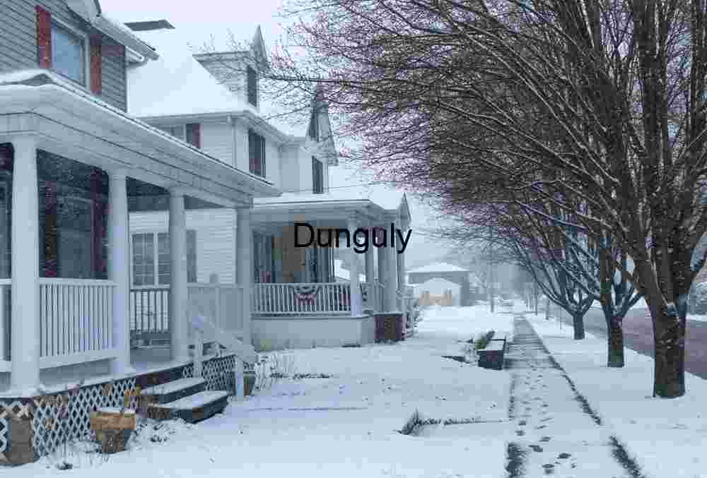 Street after overnight snow, Confluence; GAP trail