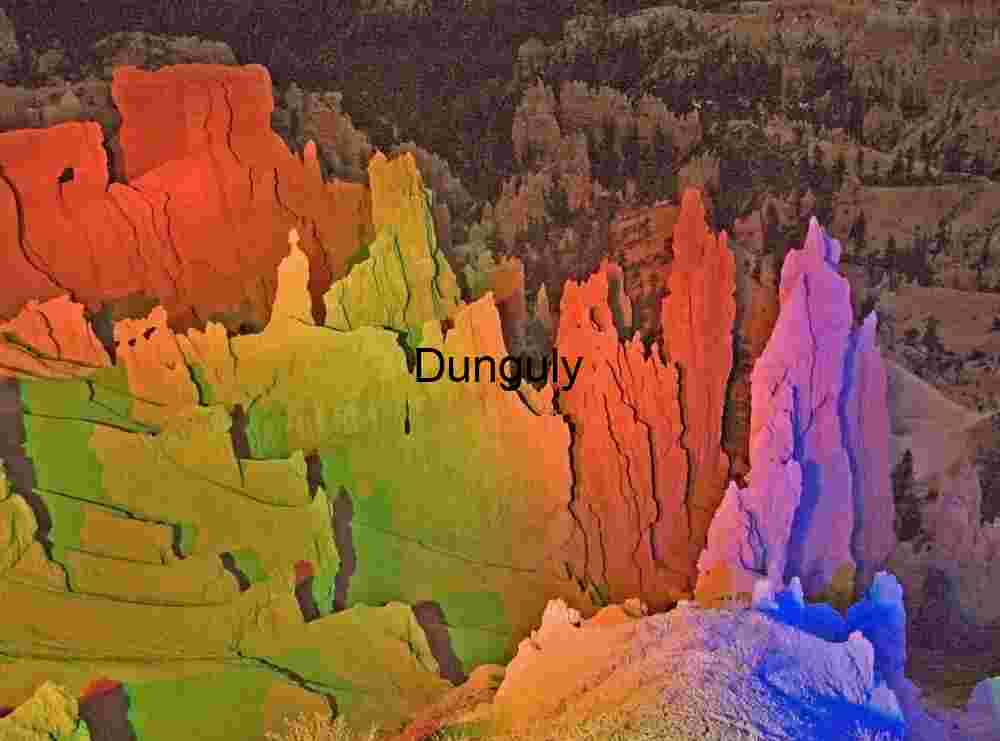 Neon Hoodoos: Bryce Canyon Light Painting Art Print