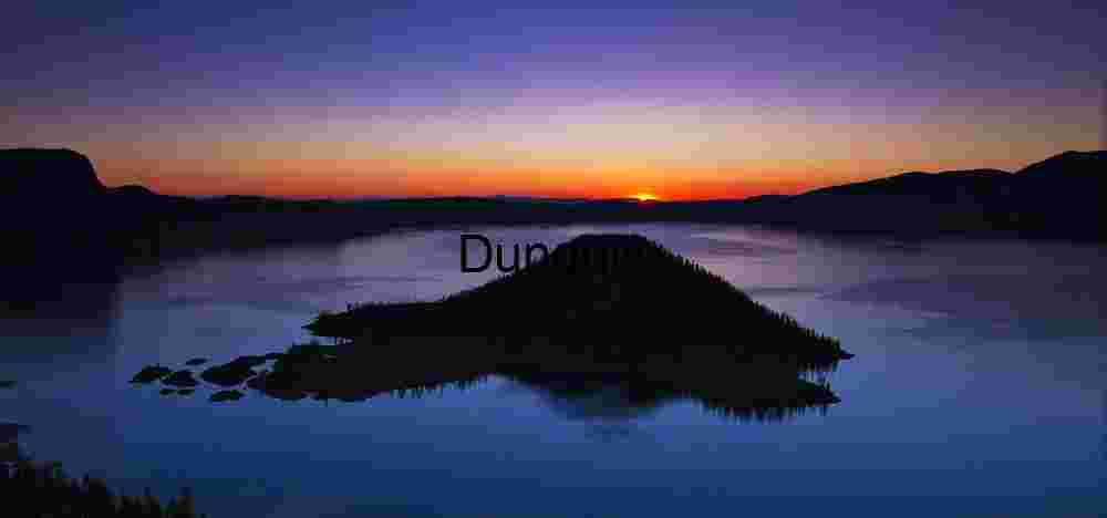 Sunrise over Wizard Island, Crater Lake