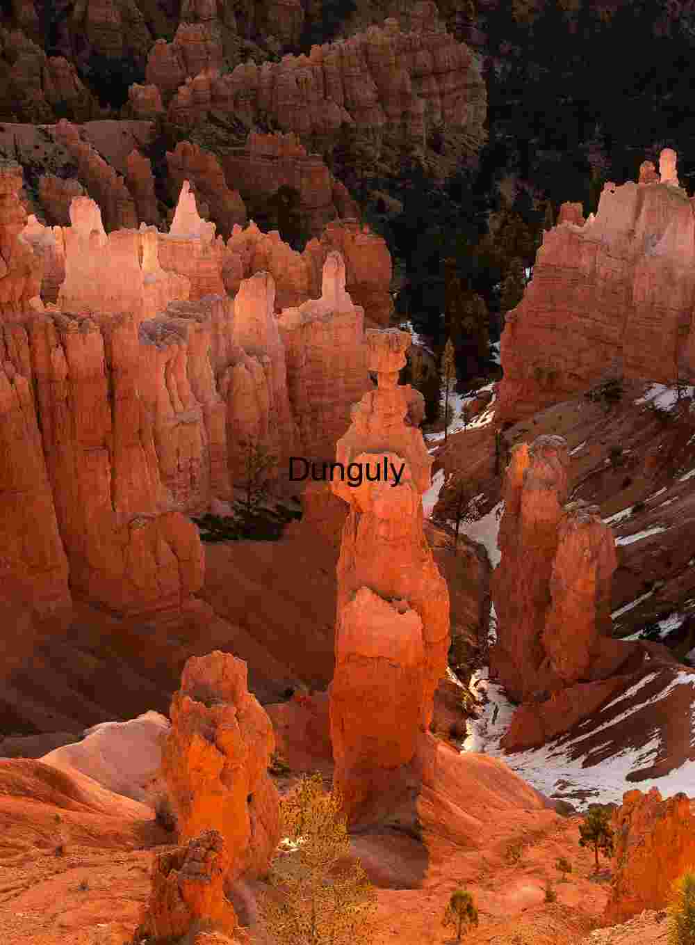 Thor's Hammer with sunrise backlight