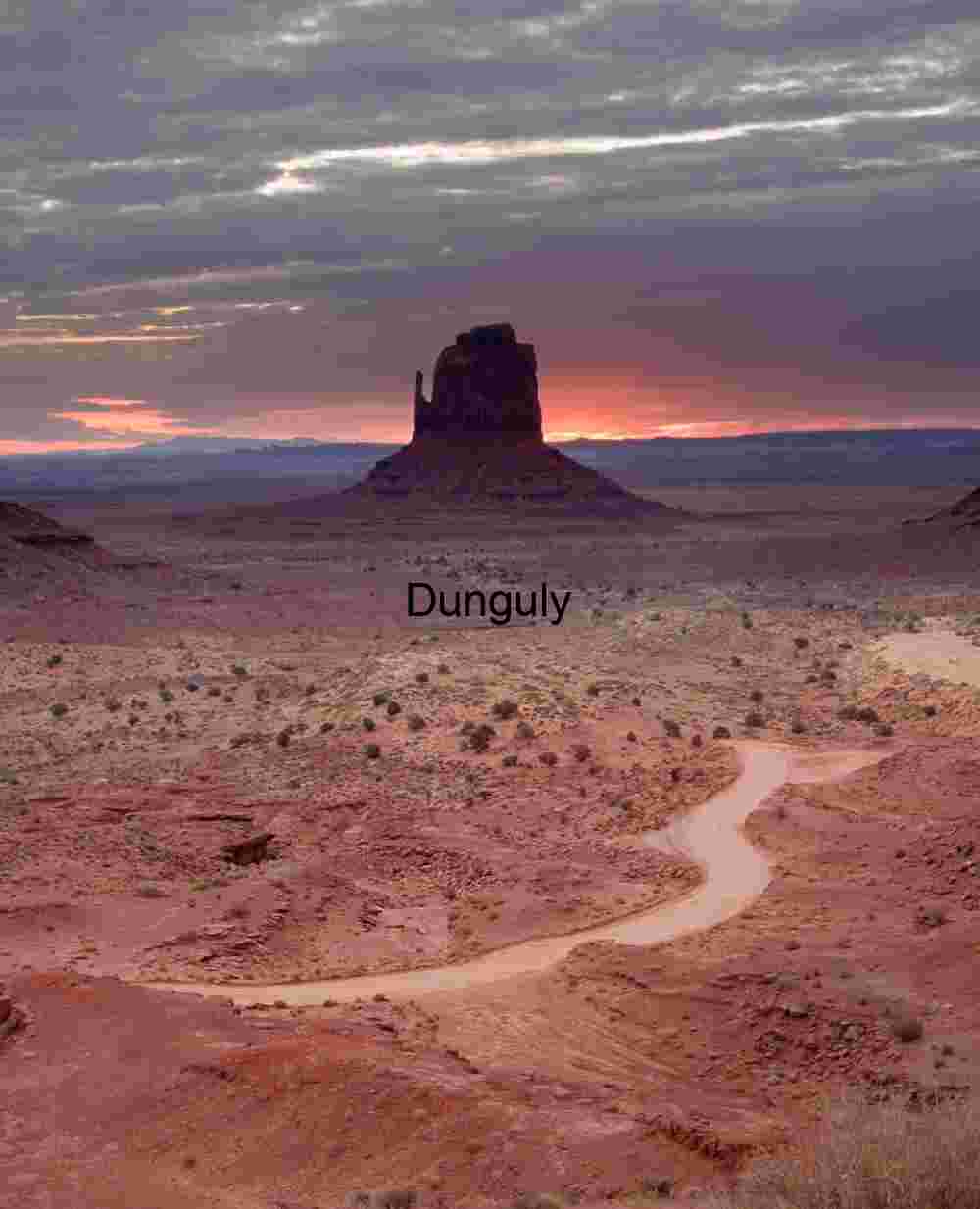 West Mitten and winding road at sunset
