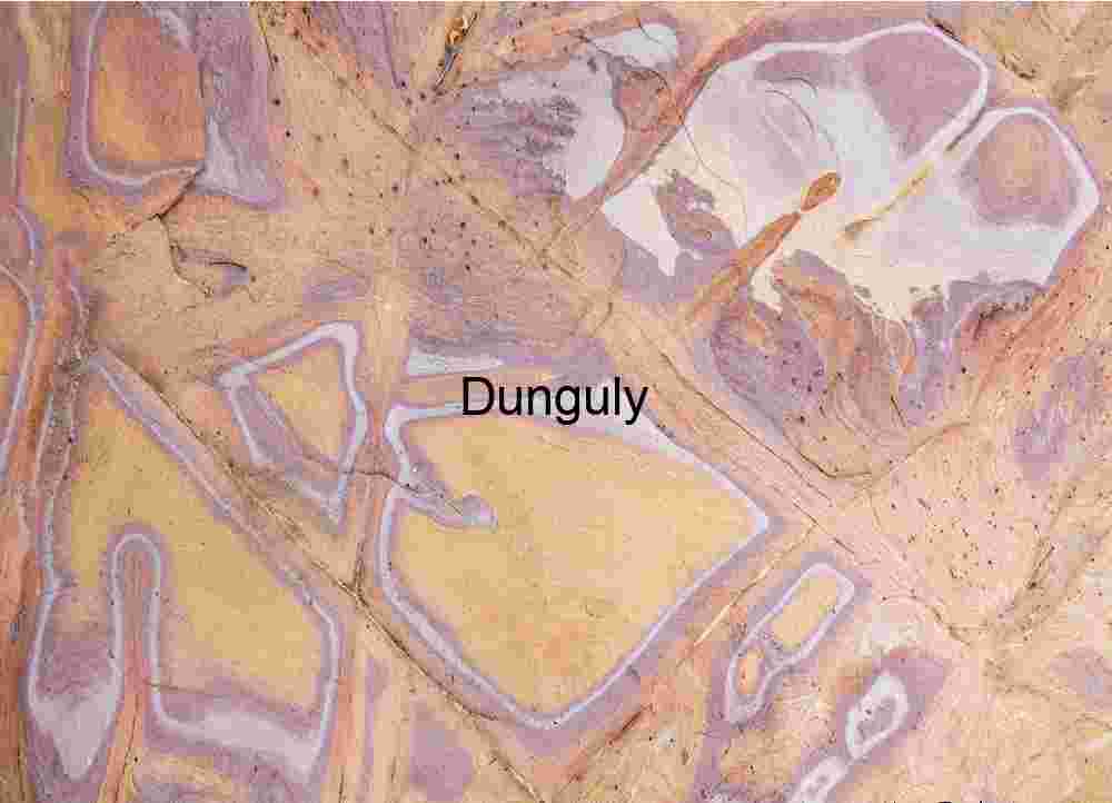 Yellow and purple inclusions