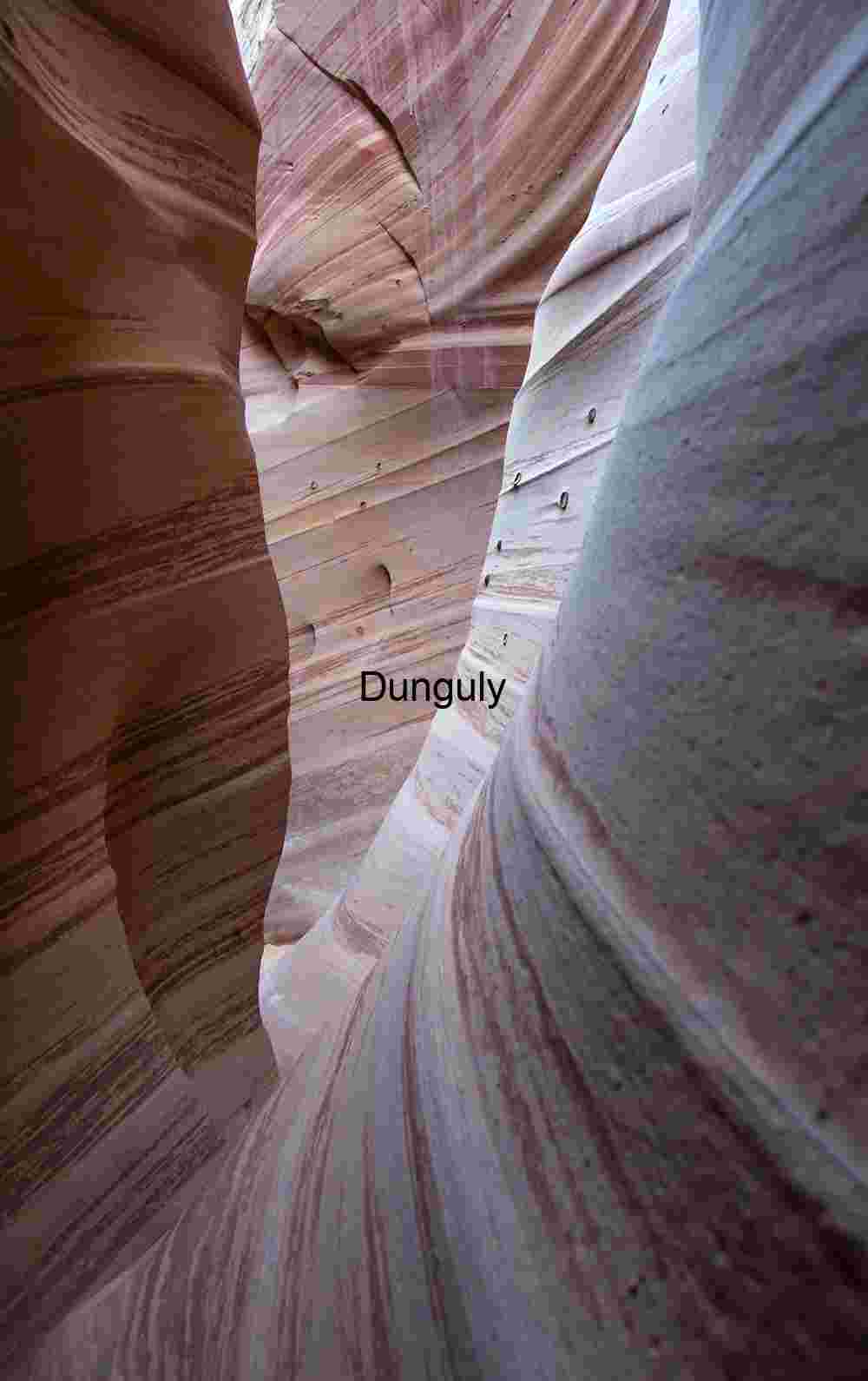 Yellow stripes at entrance to the Nautilus, Vermillion Cliffs N.M.