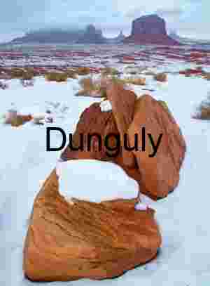 Winter | Monument Valley Buttes under Two Clouds: Desert Road Panorama