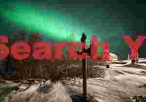 Aurora over cross; Þingvellir