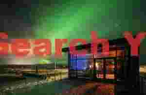 Aurora Over The Visitor Center, Þingvellir, Iceland