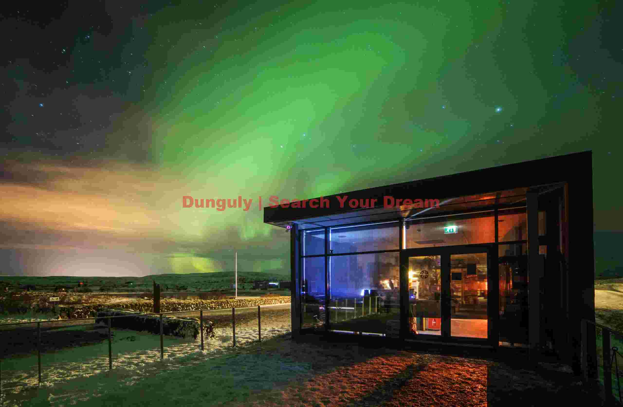 Aurora Over The Visitor Center, Þingvellir, Iceland