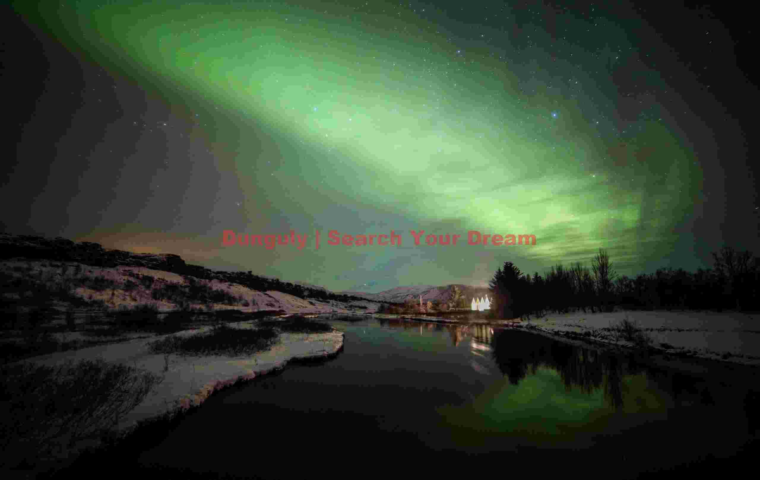 Auroral reflection; Þingvellir
