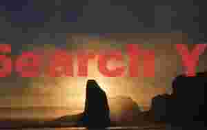 Glowing Seastack in Mist