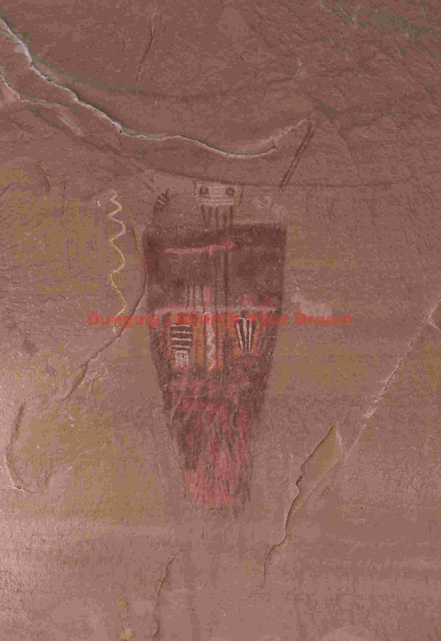 Barrier Canyon Pictographs Detail at Great Gallery