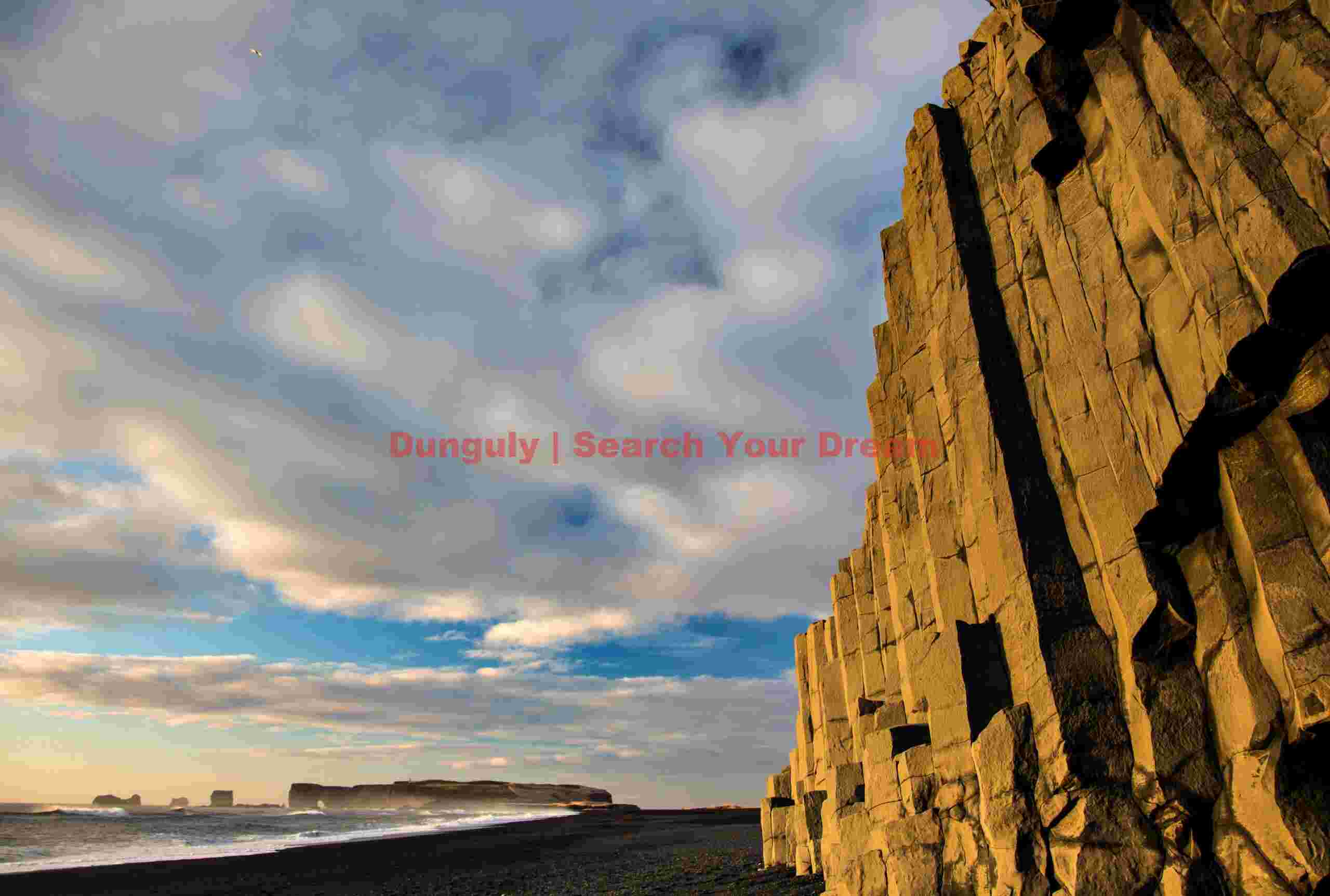 Glacial Ice Formation at Basalt columns