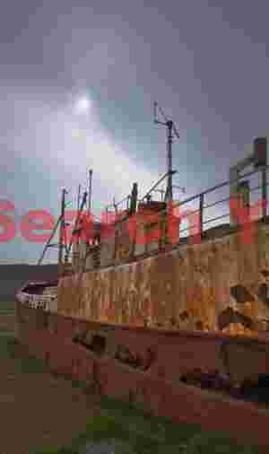 Beached ship; Western Fjords