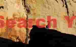 Big horn sheep sillhouette; Zion plateau