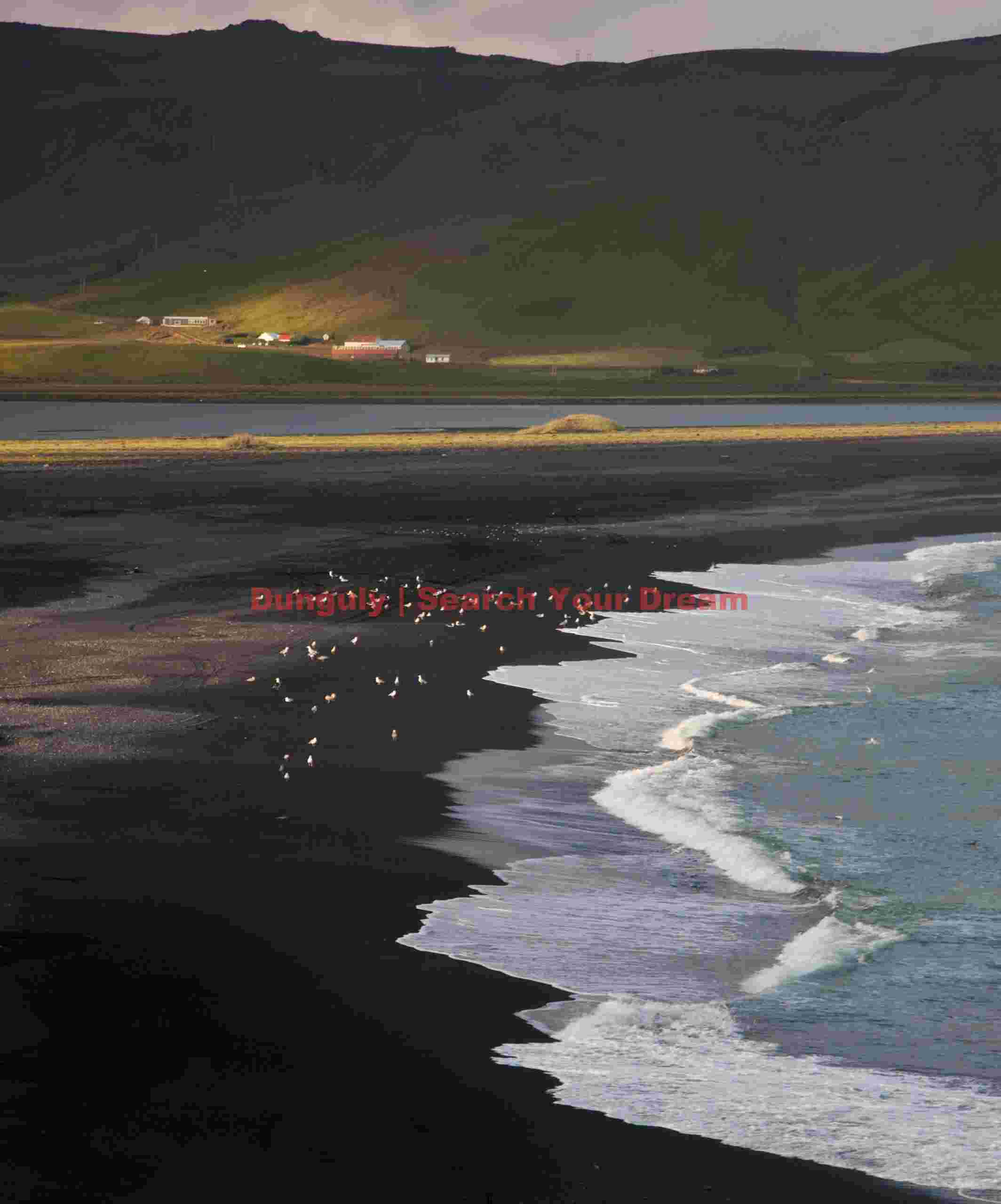 Black sand estuary