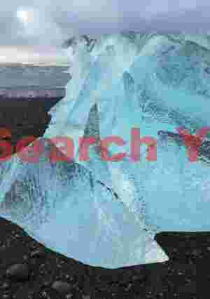 Glacial Ice Formation at Blue-green Jökelberg with pinnacles