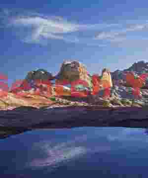 Cloud reflections - White Pocket - Arizona