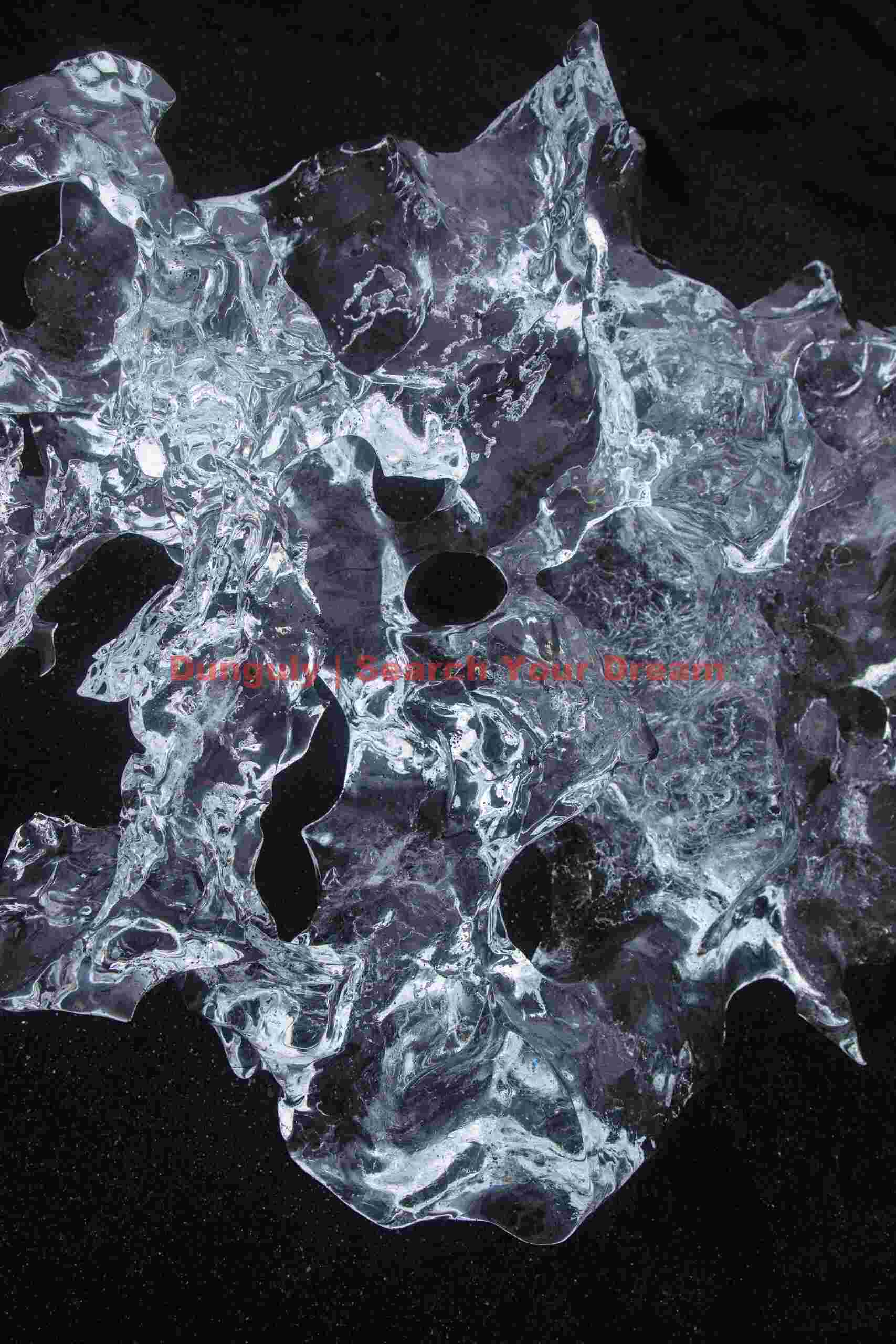 Glacial Ice Formation at Crystal Jökulberg, Jökulsárlón, Iceland