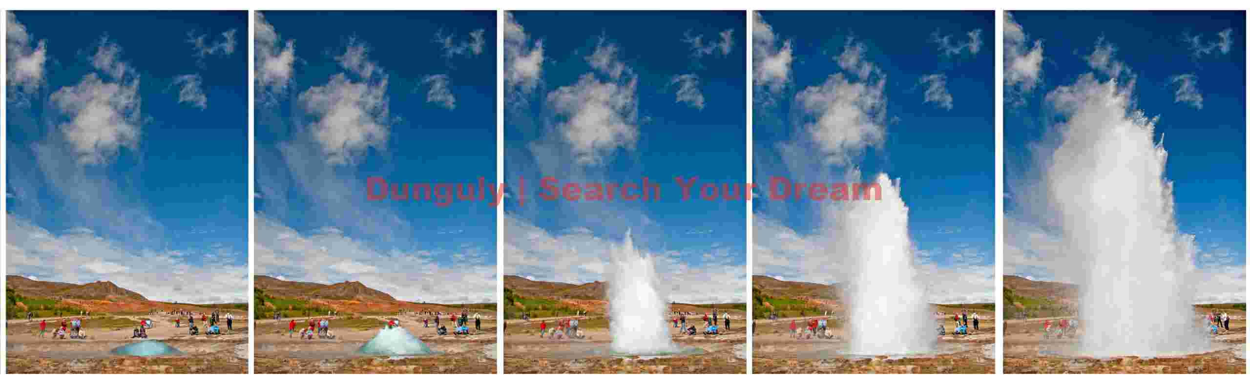 Geothermal Wonders: Eruption sequence - Strokkur geysir