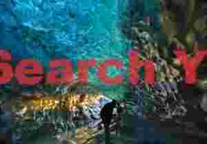 Glacial Ice Formation at Filming in the Golden ice cave, Vatnajokull, Iceland