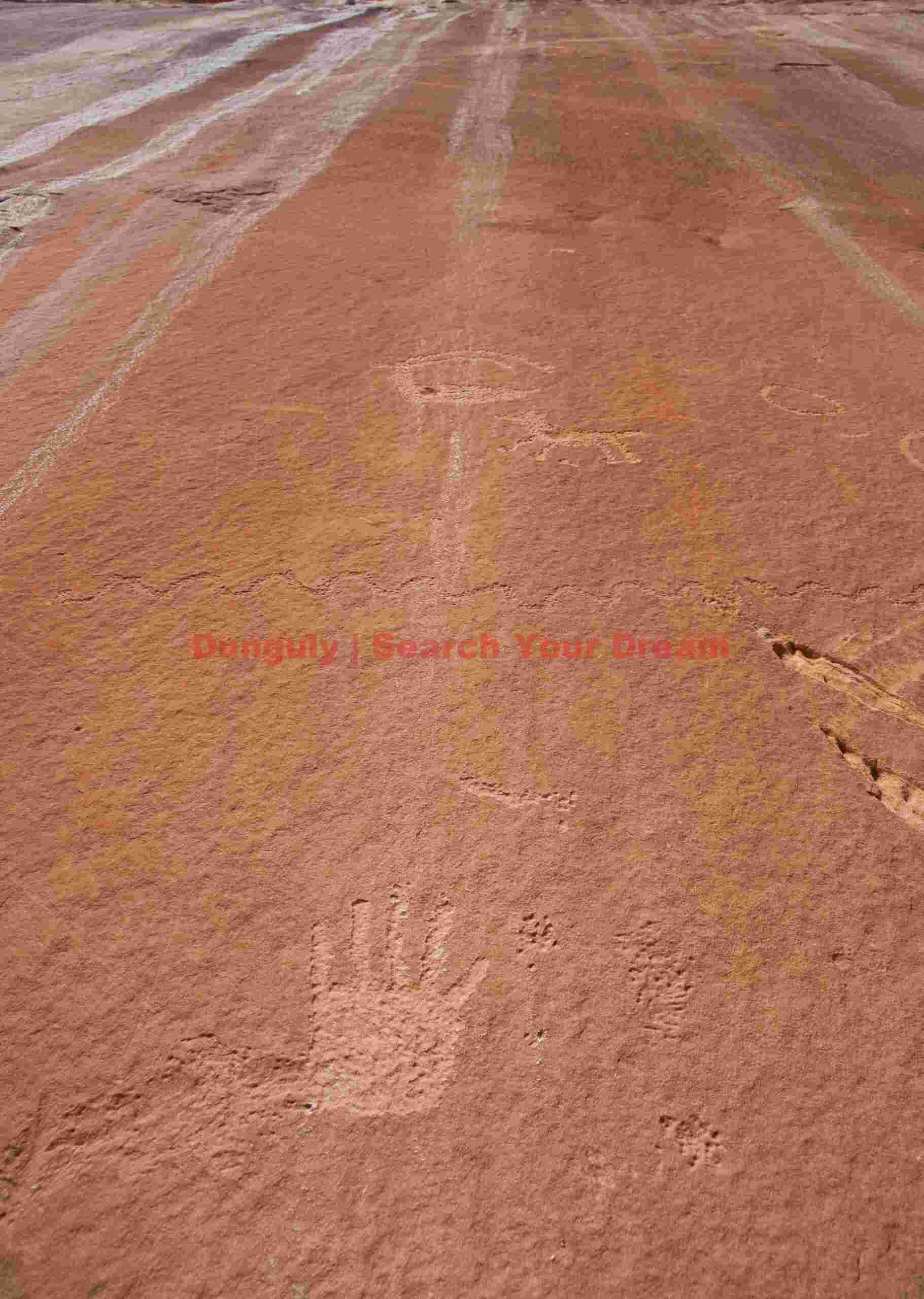 Handprint and Water Streaks at Cedar Mesa