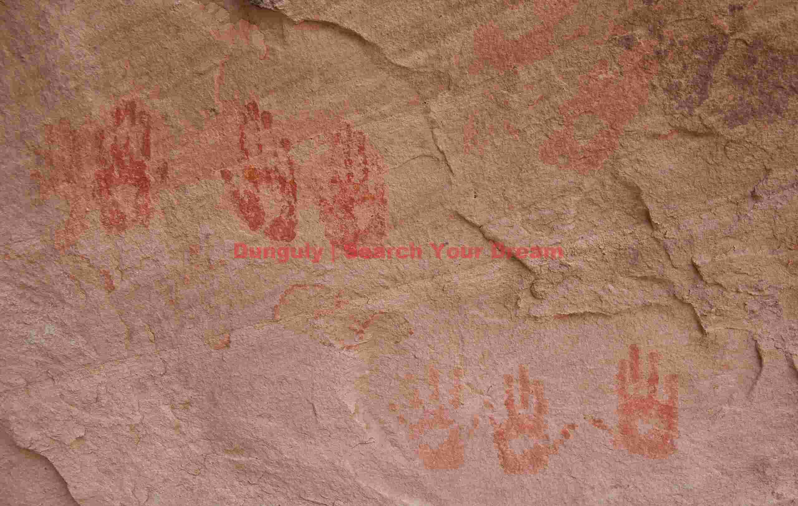 Handprint Pictographs at Cedar Mesa