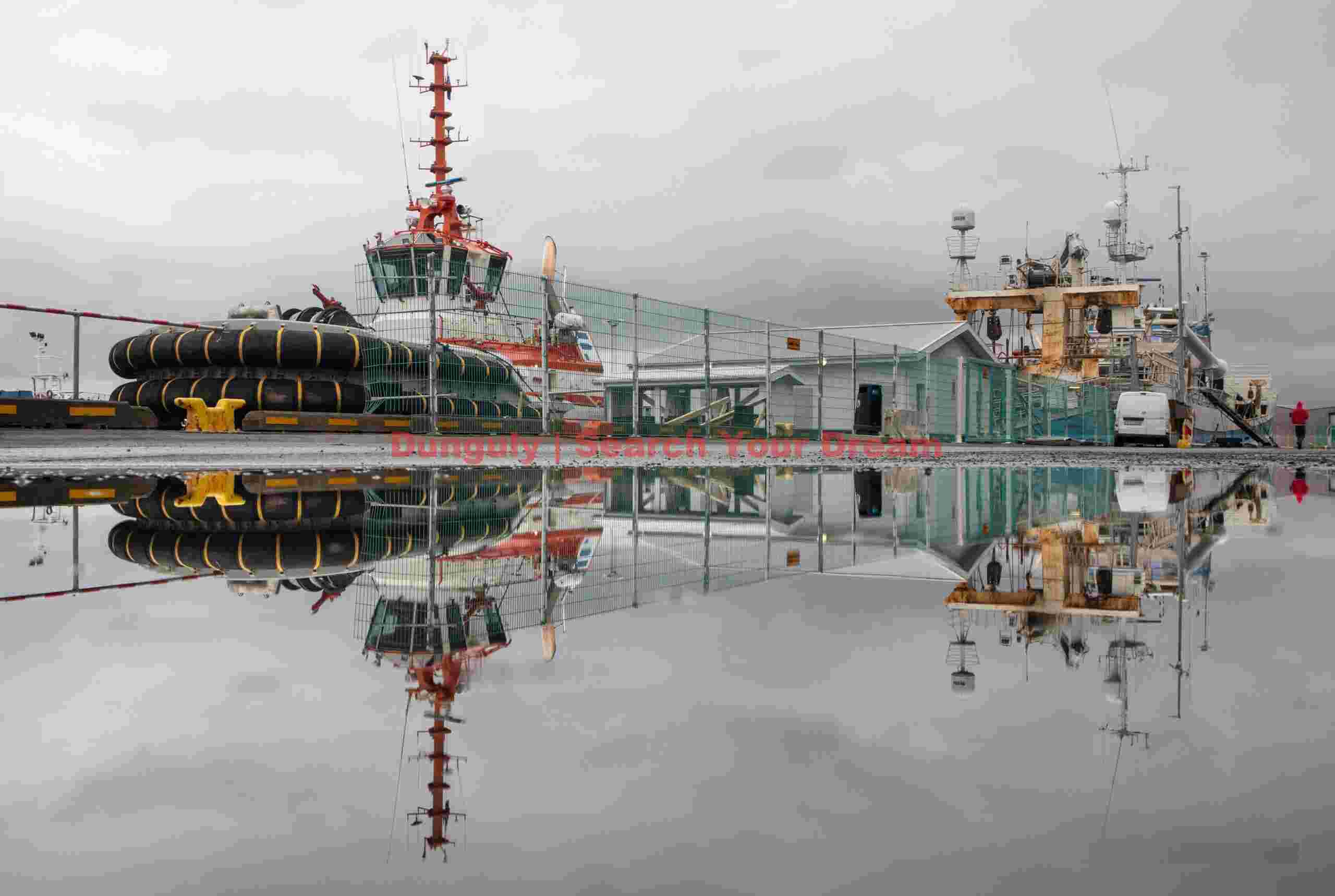 Harbor reflection; Reykjavik
