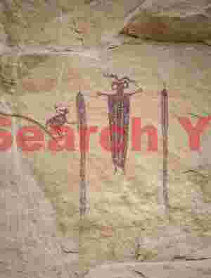 Head of Sinbad pictograph - San Raphael Swell