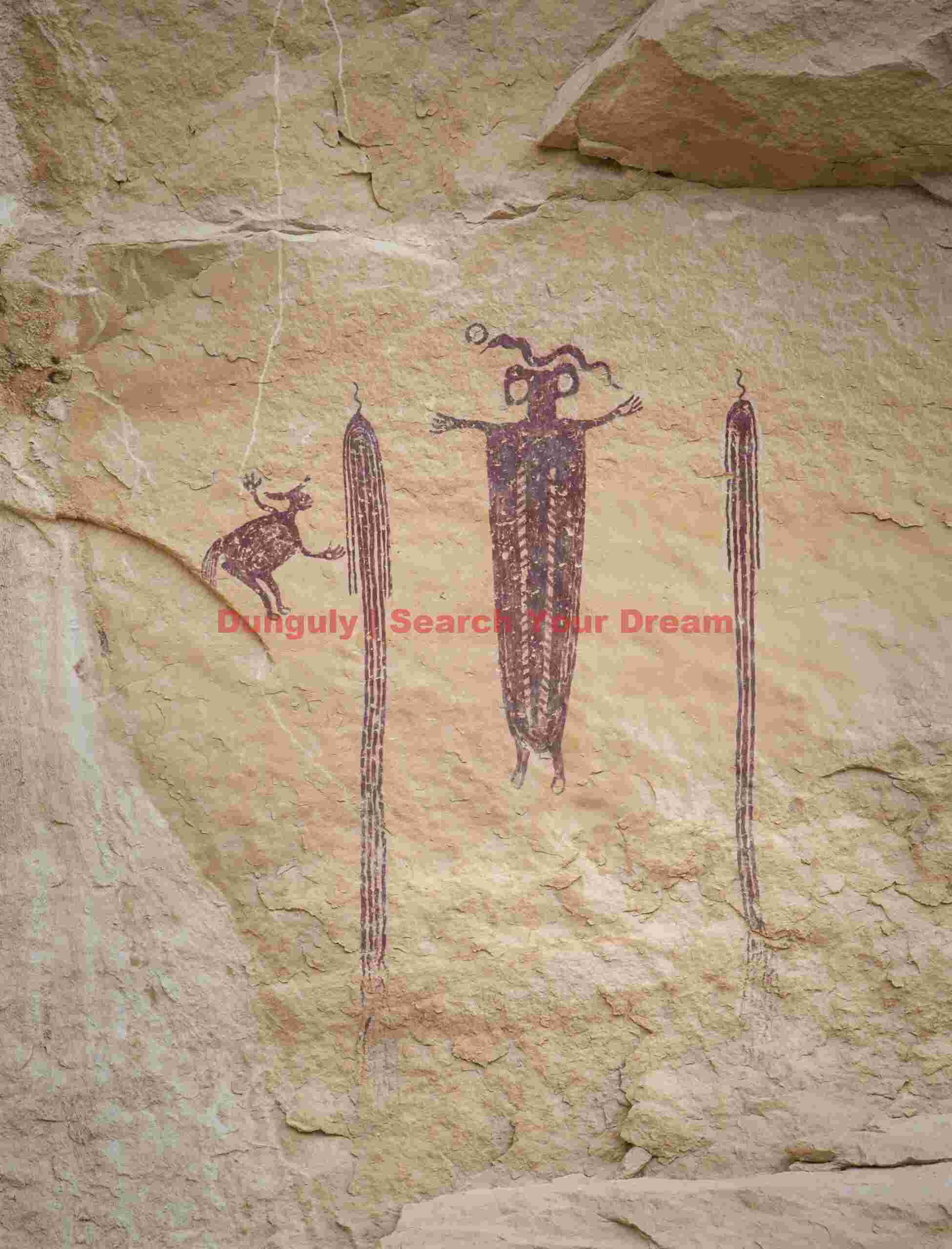 Head of Sinbad pictograph - San Raphael Swell