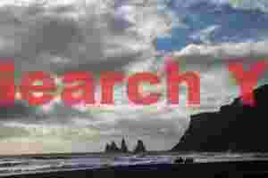 Glacial Ice Formation at Horse riders on the beach at Vik