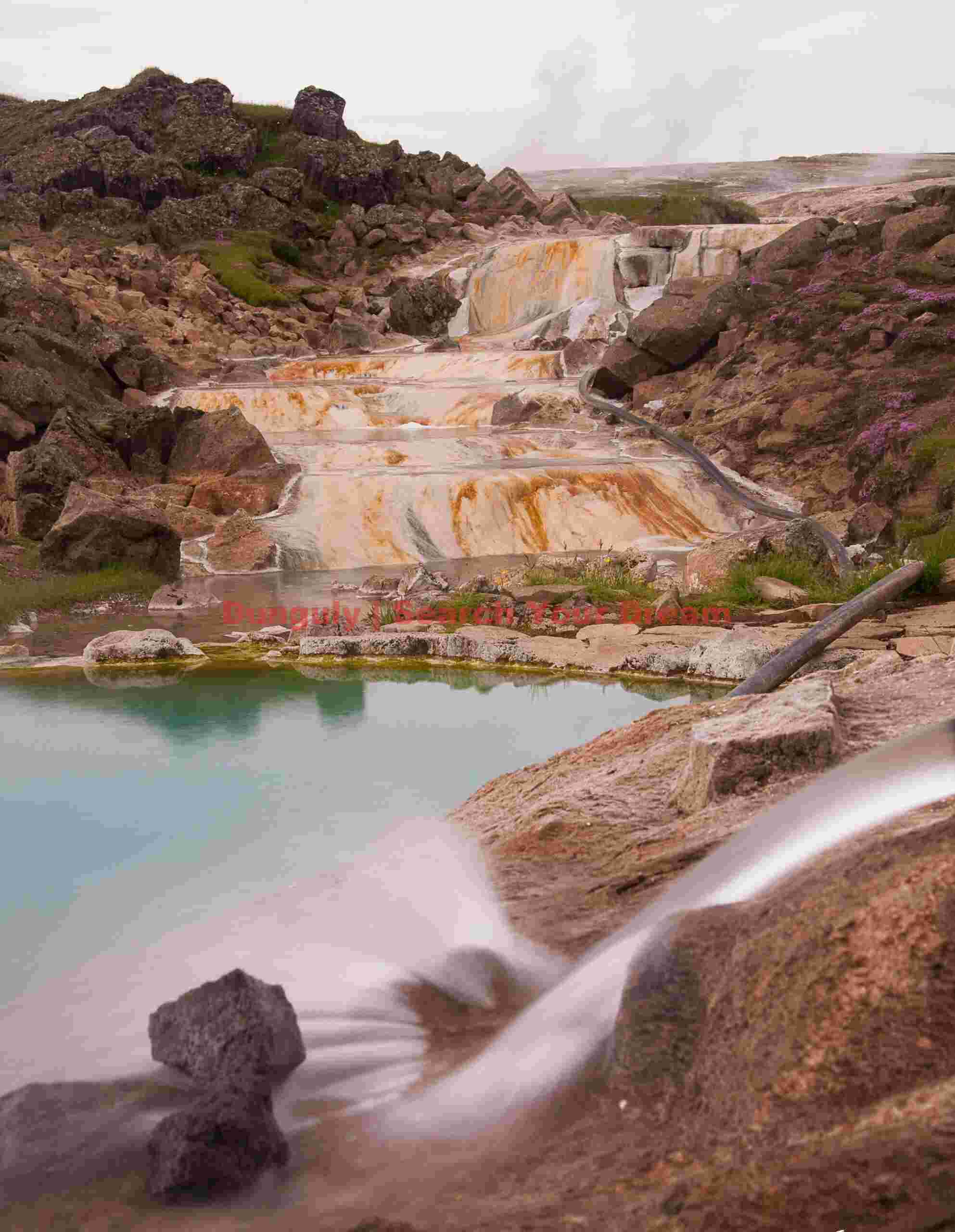 Glacial Ice Formation at Hot springs, Hveravellir