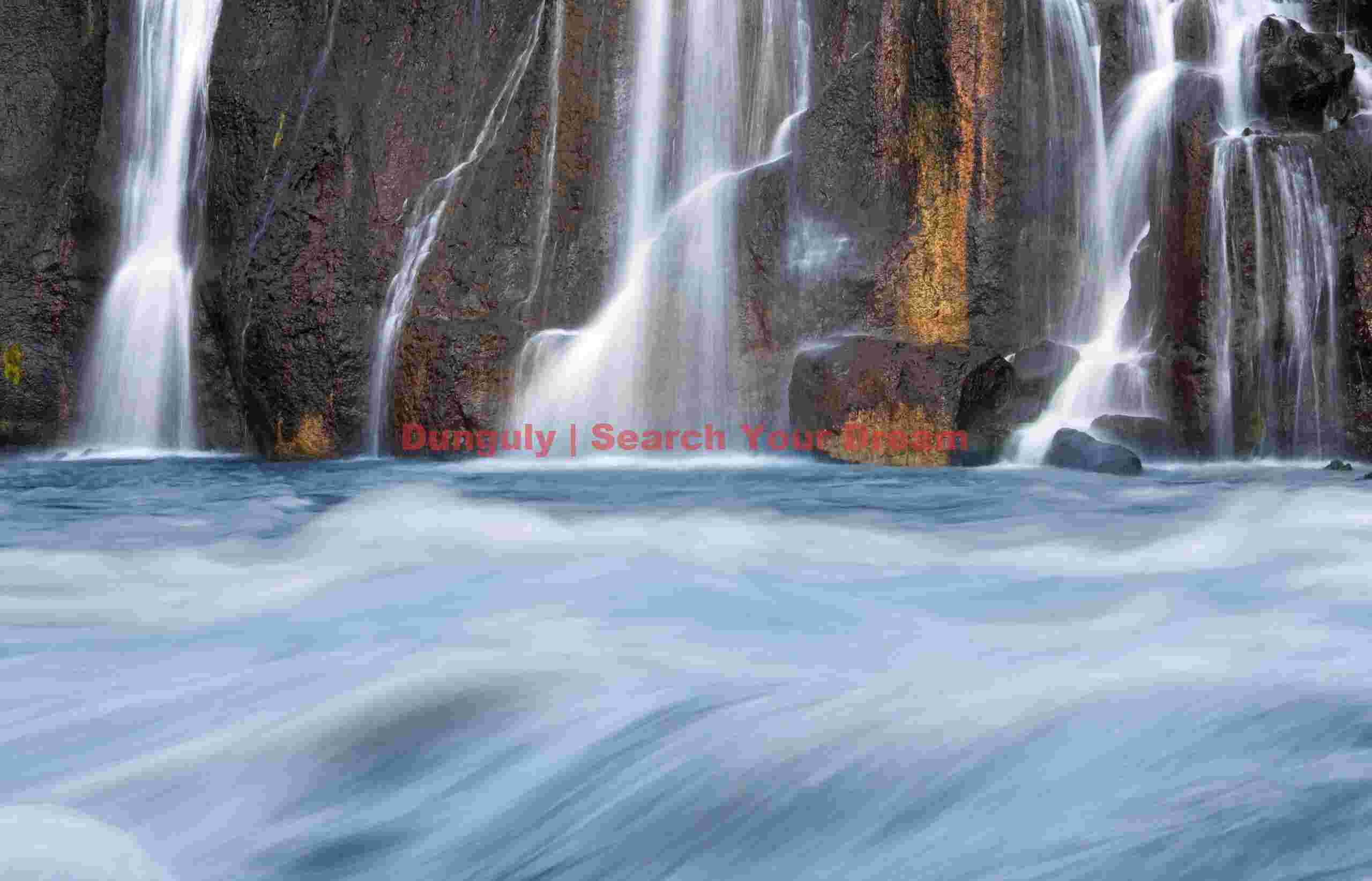 Hraunfossar and Hvita river