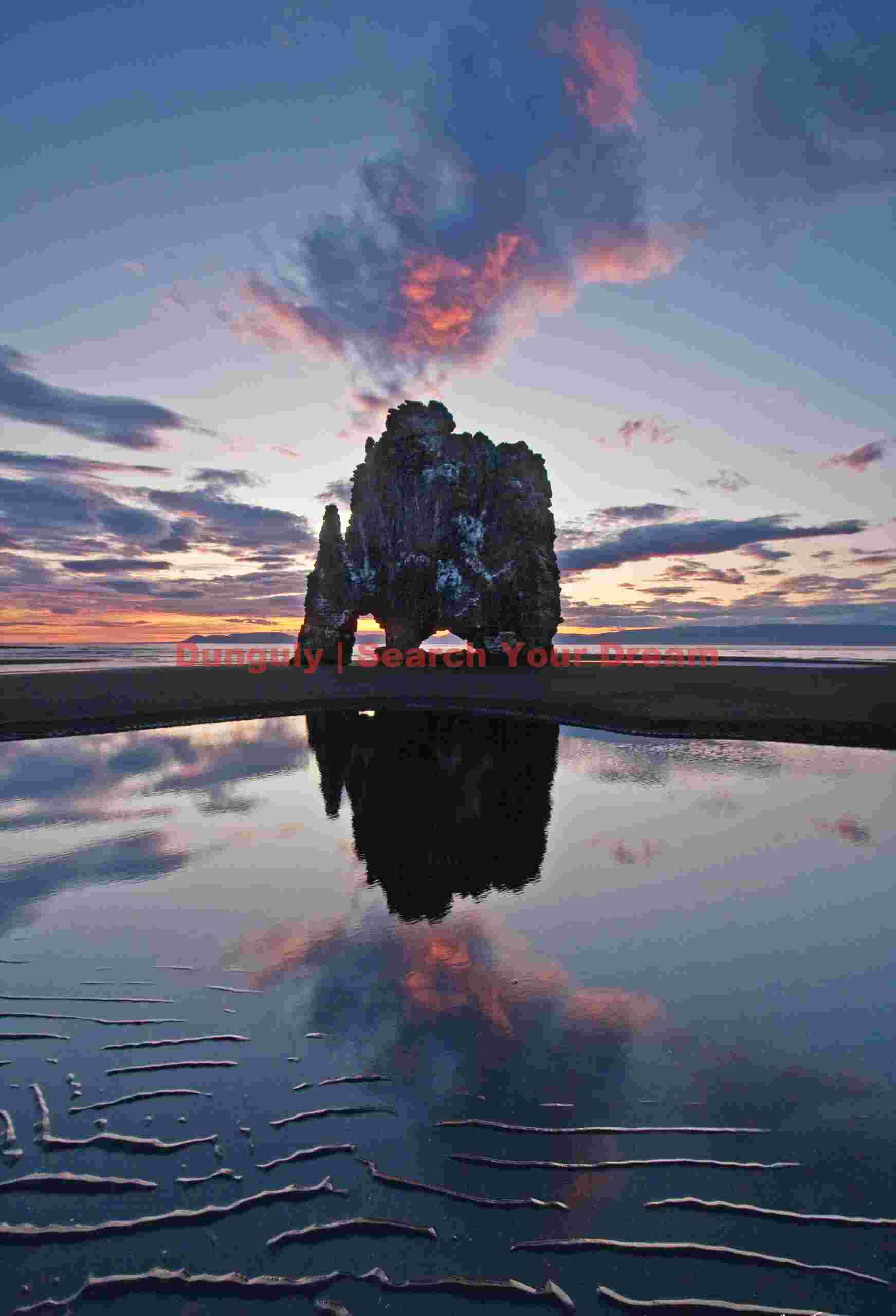 Hvitserkur rock - cloud-cap