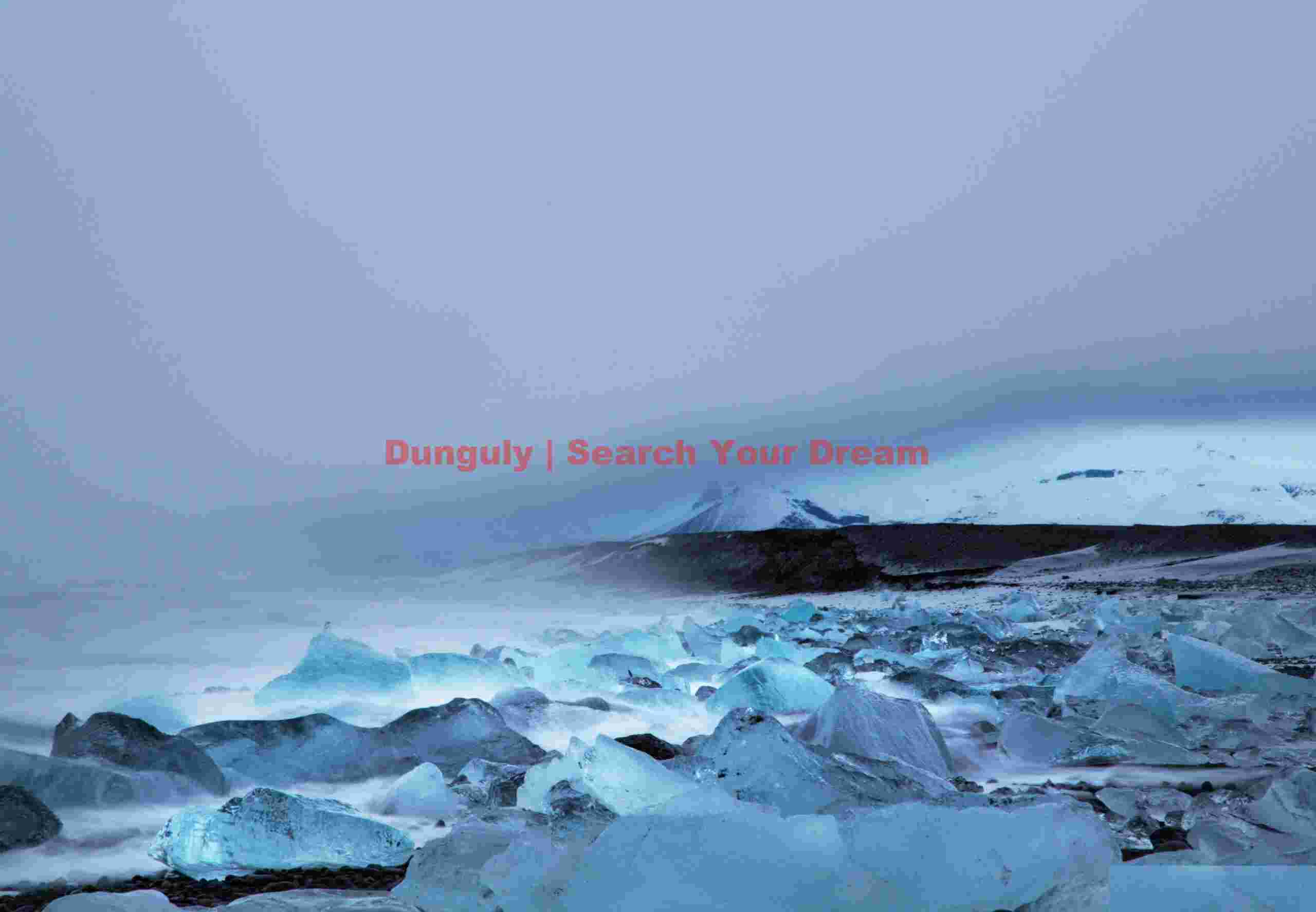 Glacial Ice Formation at Jokelbergs and descending cloud