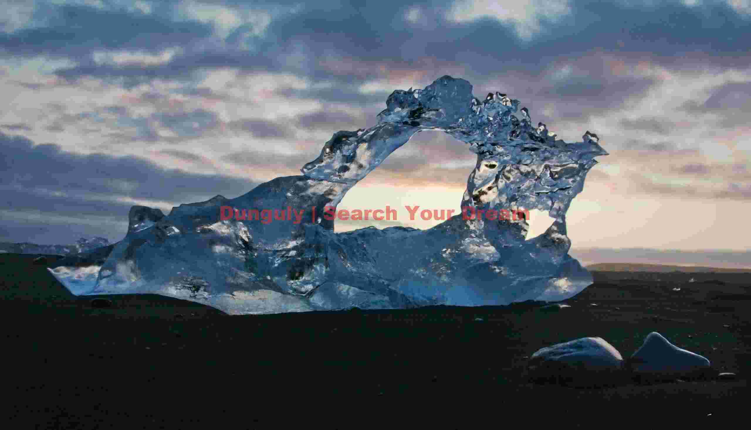 Glacial Ice Formation at Jokulsarlon beach - ice arch